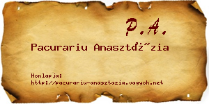 Pacurariu Anasztázia névjegykártya
